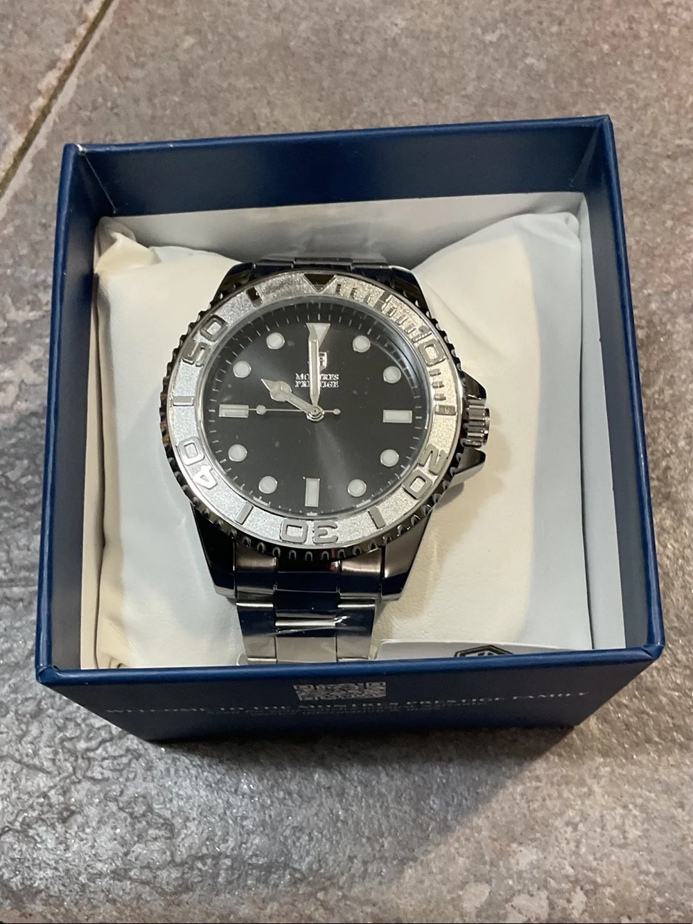 Audemars Piguet Black and Silver Stainless Steel Men's Watch